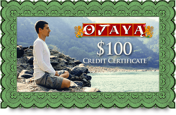 $100 Ojaya Certificate 600 $100 Credit Certificate