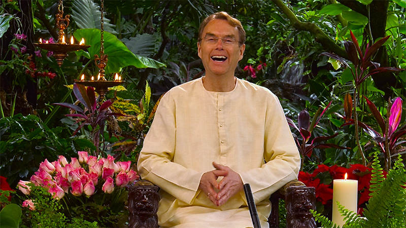 German man practicing OJAYA meditation technique.